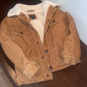 Boys Cognac Corduroy Jacket with Sherpa lining 🍂